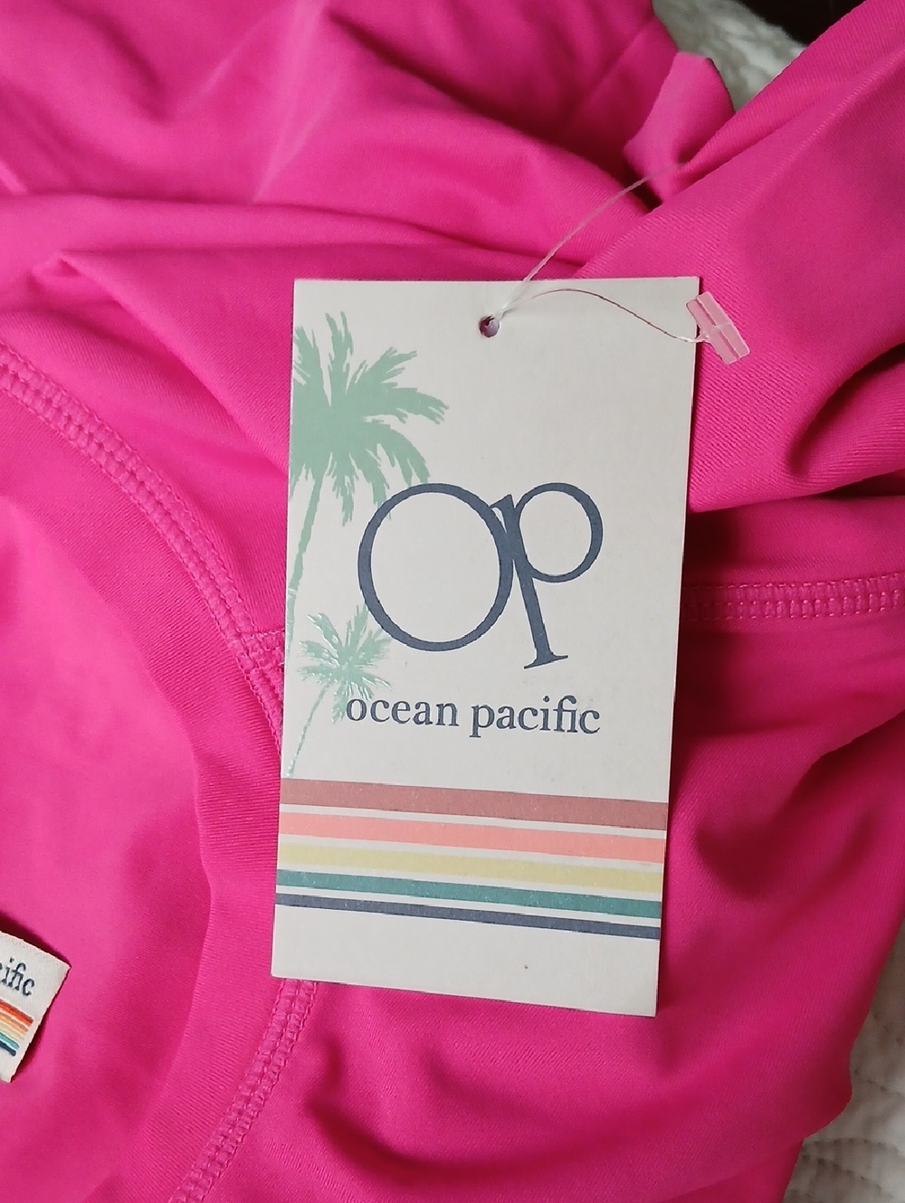 NWT Ocean Pacific Hot Pink Rashguard Sz Large - Picture 8 of 8